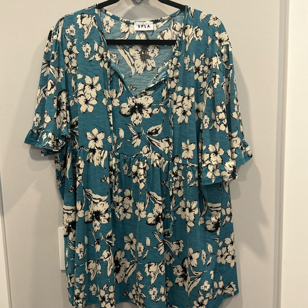 SPLA Peasant Top Short Sleeve Blouse